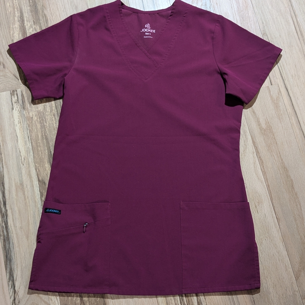 Jockey Women's V-Neck Plumberry Stretch Scrub Top